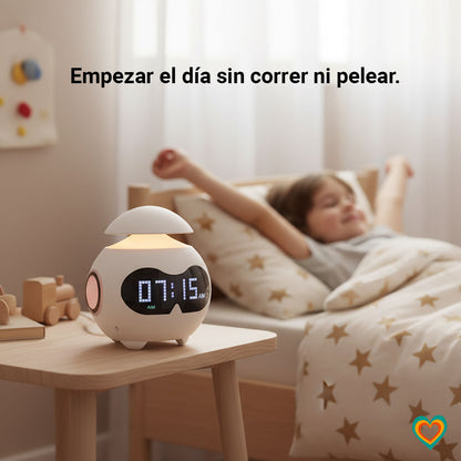 MiniManas · LUMI  |  Reloj de mesa con luz nocturna para rutinas familiares