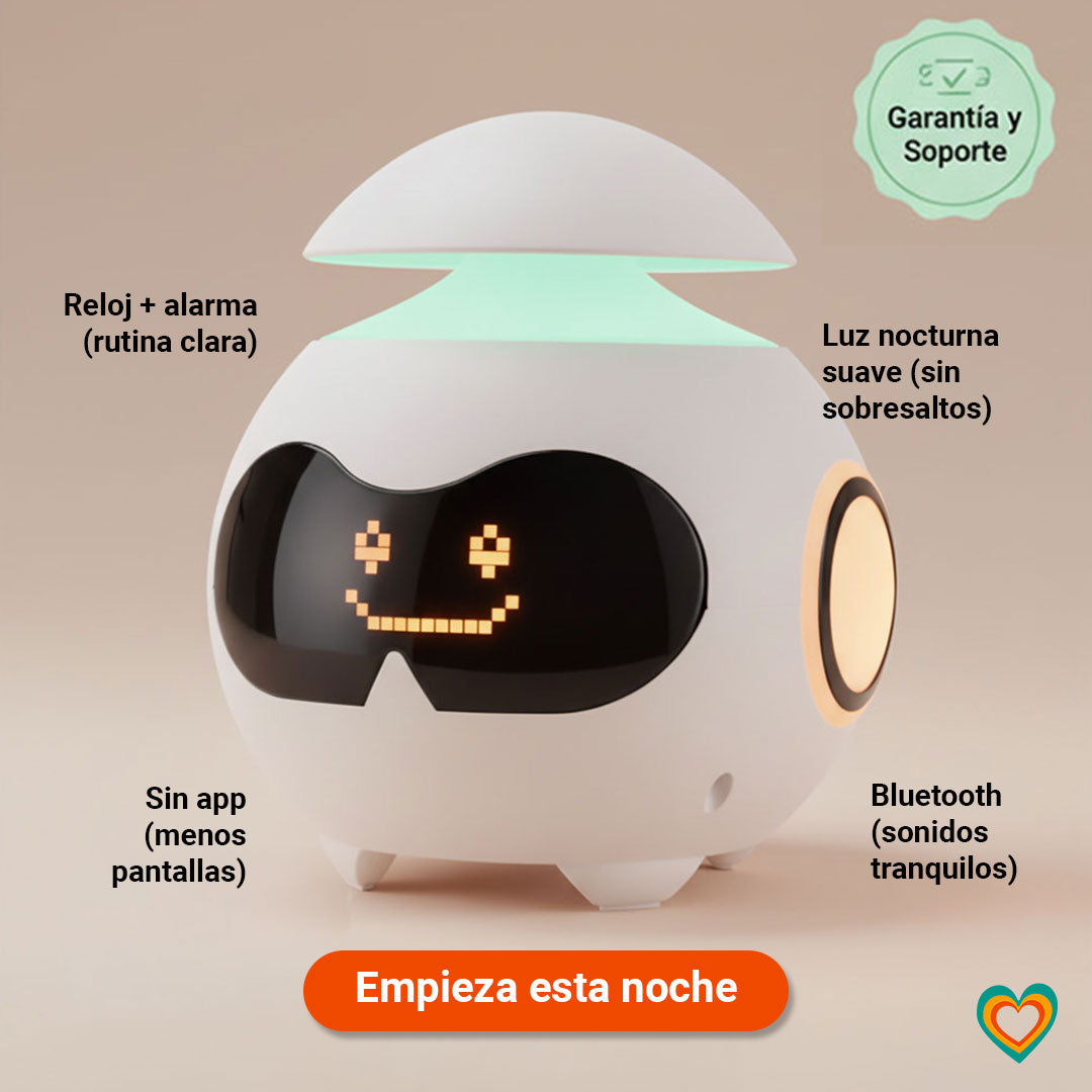 MiniManas · LUMI  |  Reloj de mesa con luz nocturna para rutinas familiares