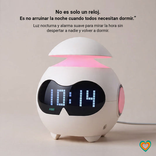MiniManas · LUMI  |  Reloj de mesa con luz nocturna para rutinas familiares