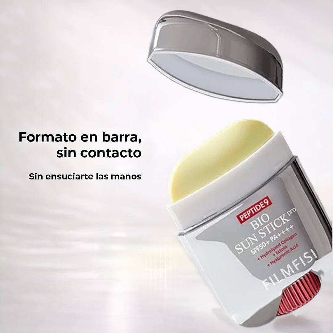 SunStick Pro™ · Protección solar sin grasa, sin brillo… y en segundos.