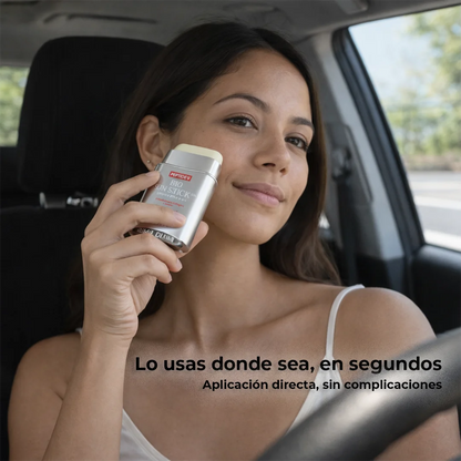 SunStick Pro™ · Protección solar sin grasa, sin brillo… y en segundos.