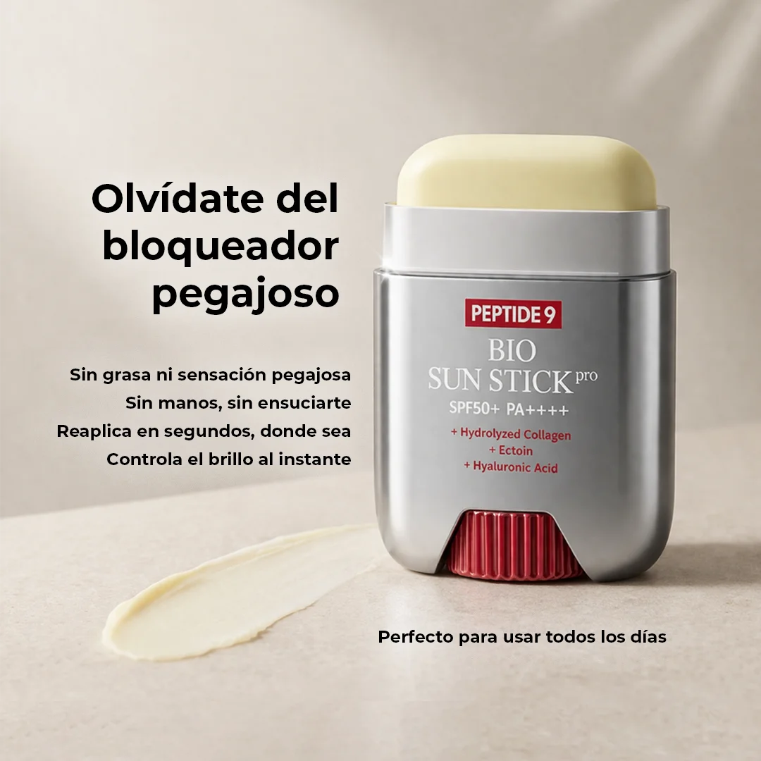 SunStick Pro™ · Protección solar sin grasa, sin brillo… y en segundos.