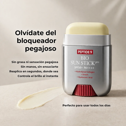 SunStick Pro™ · Protección solar sin grasa, sin brillo… y en segundos.